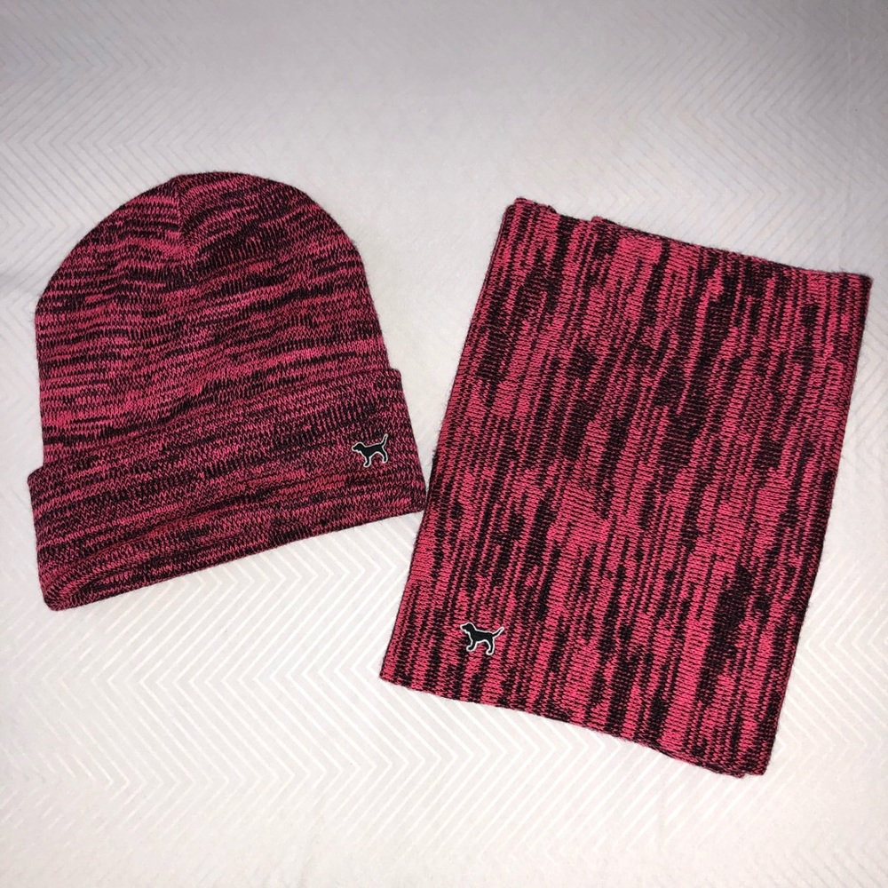 Victoria Secret Beanie and Infinity Scarf Set